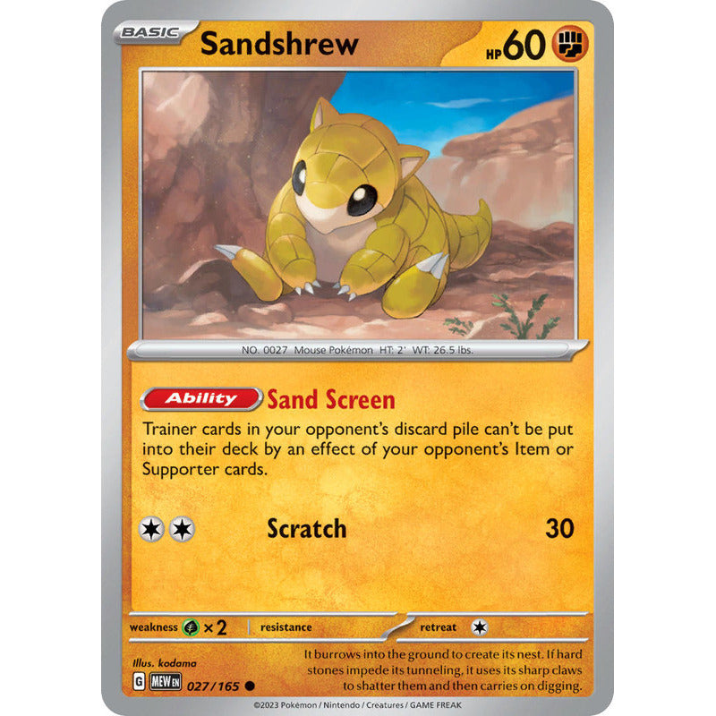 Pokémon Tcg: 151 - 027/165 - Sandshrew