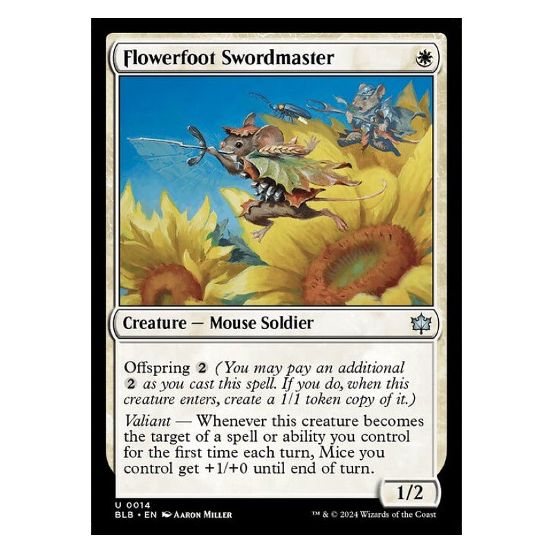 Mtg: Bloomburrow - 014 - Flowerfoot Swordmaster [foil]