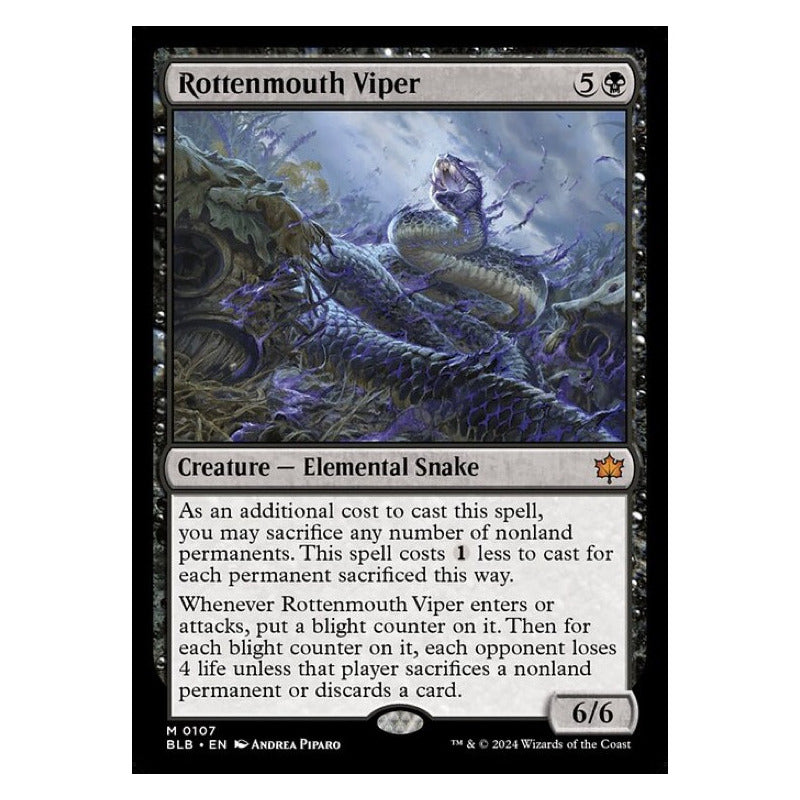 Mtg: Bloomburrow - 107 - Rottenmouth Viper [foil]