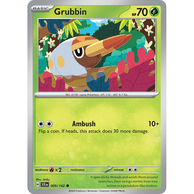 Pokémon Tcg: Stellar Crown - 009/142 - Grubbin [reverse]