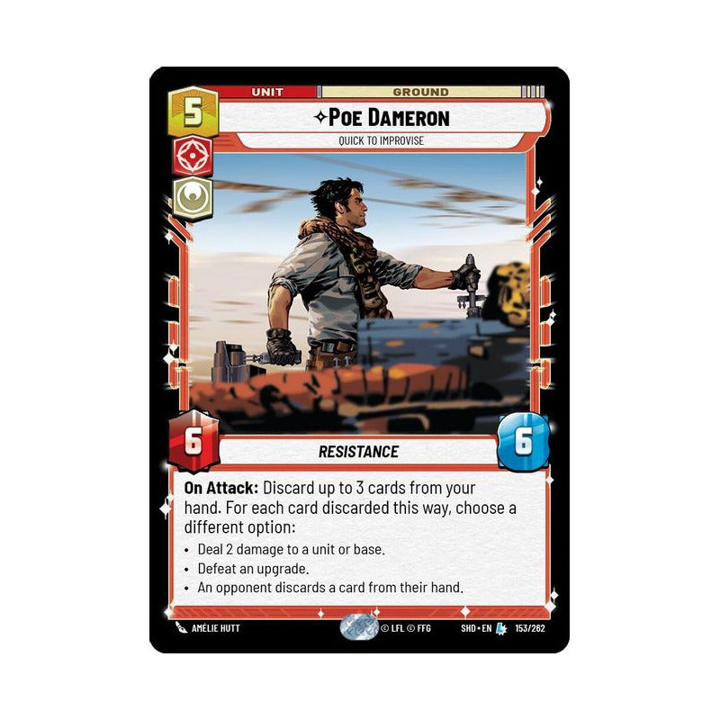 Star Wars Tcg: Sotg - 153/262 - Poe Dameron (l) [foil]