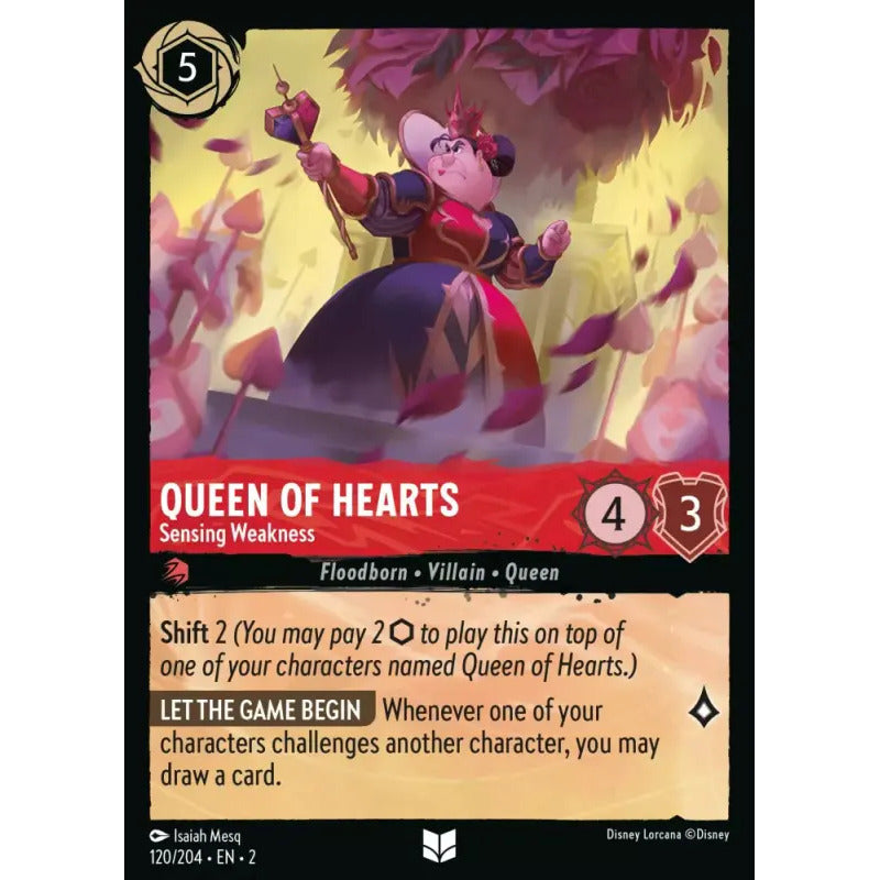 Lorcana: Rotf - 120/216 - Queen Of Hearts - Sensing Weakness