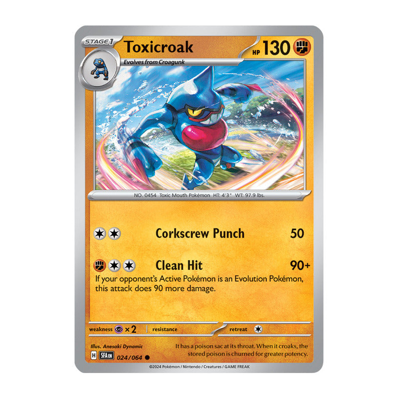 Pokémon Tcg: Shrouded Fab - 024/064 - Toxicroak