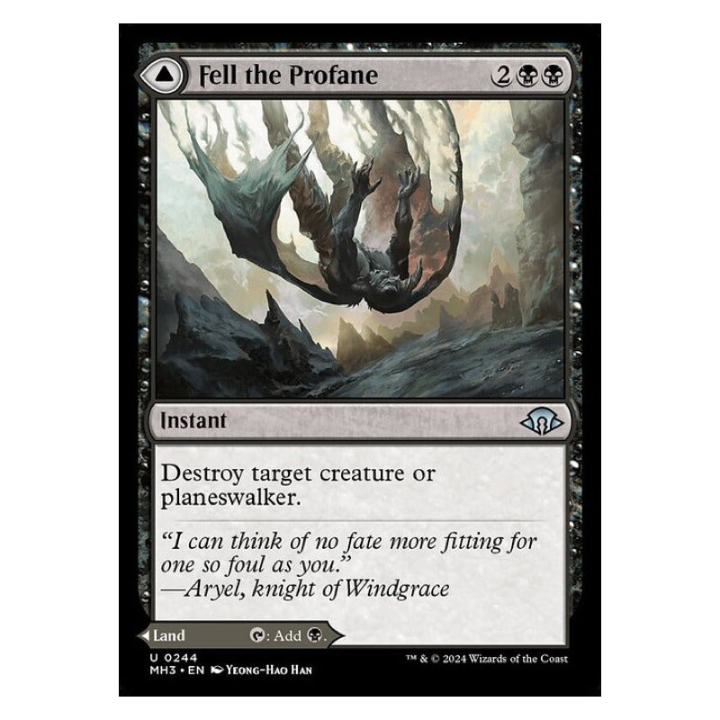 Mtg: Mh3 - 244 - Fell The Profane // Fell Mire [foil]