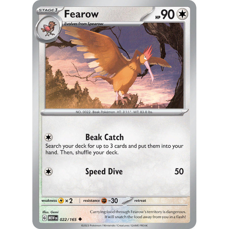 Pokémon Tcg: 151 - 022/165 - Fearow