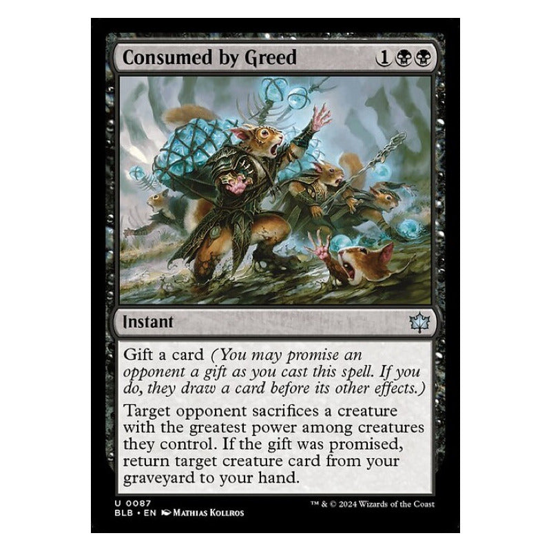 Mtg: Bloomburrow - 087 - Consumed By Greed [foil]