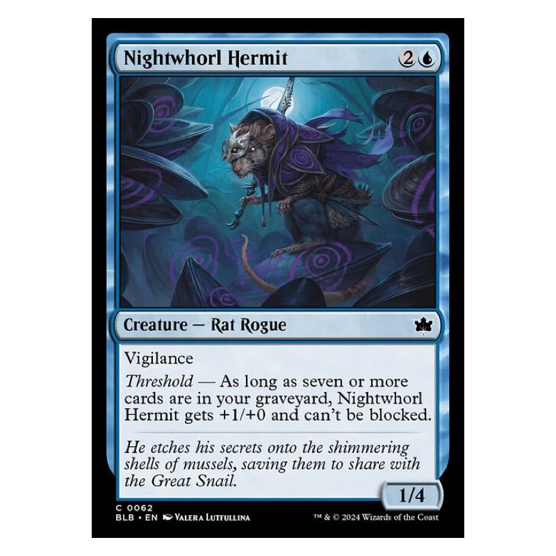 Mtg: Bloomburrow - 062 - Nightwhorl Hermit [foil]