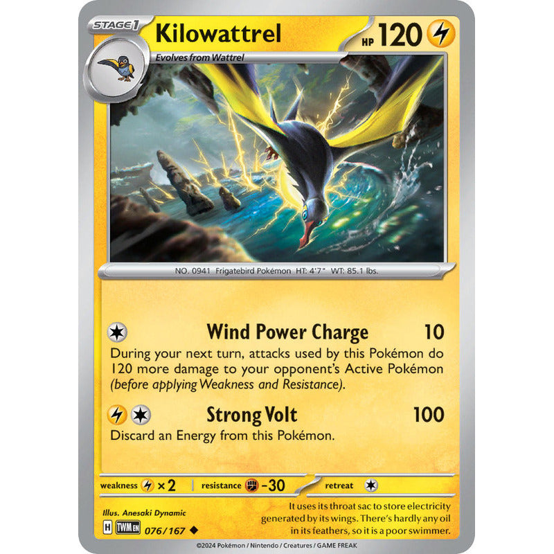 Pokémon Tcg: Twilight Masq - 076/167 - Kilowattrel [reverse]