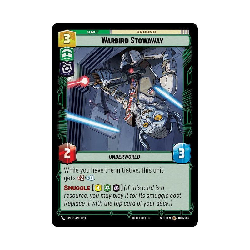 Star Wars Tcg: Sotg - 086/262 - Warbird Stowaway [foil]