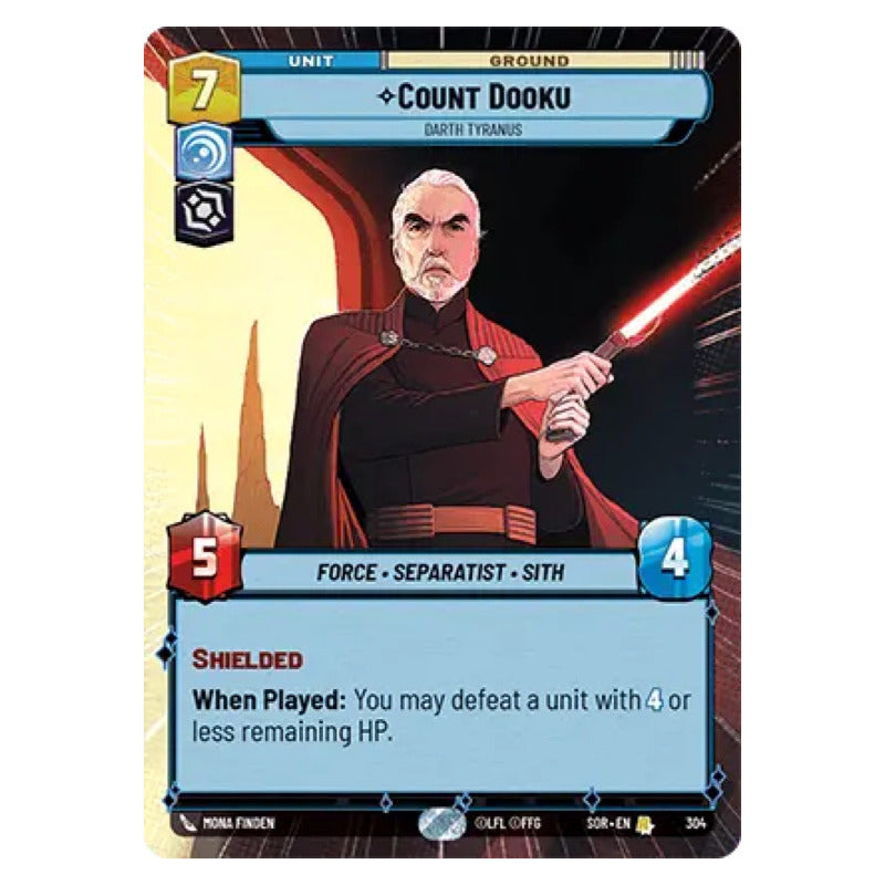 Star Wars Tcg: Sor - 304 - Count Dooku [hyperspace Foil]