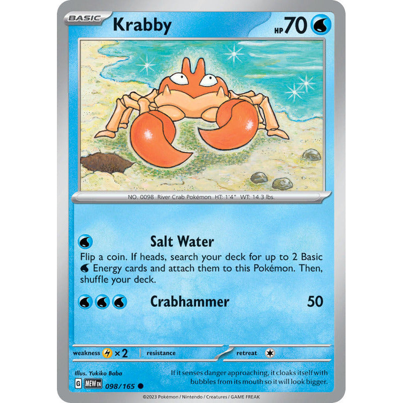 Pokémon Tcg: 151 - 098/165 - Krabby