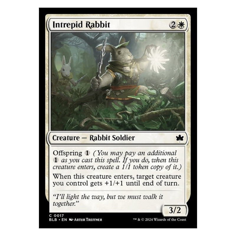 Mtg: Bloomburrow - 017 - Intrepid Rabbit [foil]