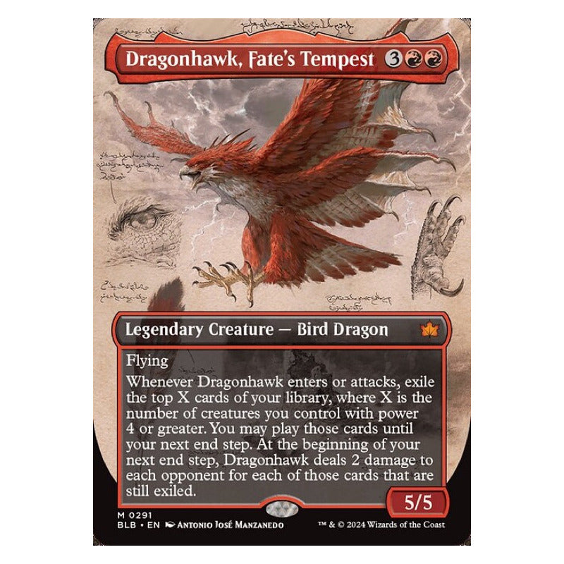 Mtg: Bloomburrow - 291 - Dragonhawk, Fate's Tem