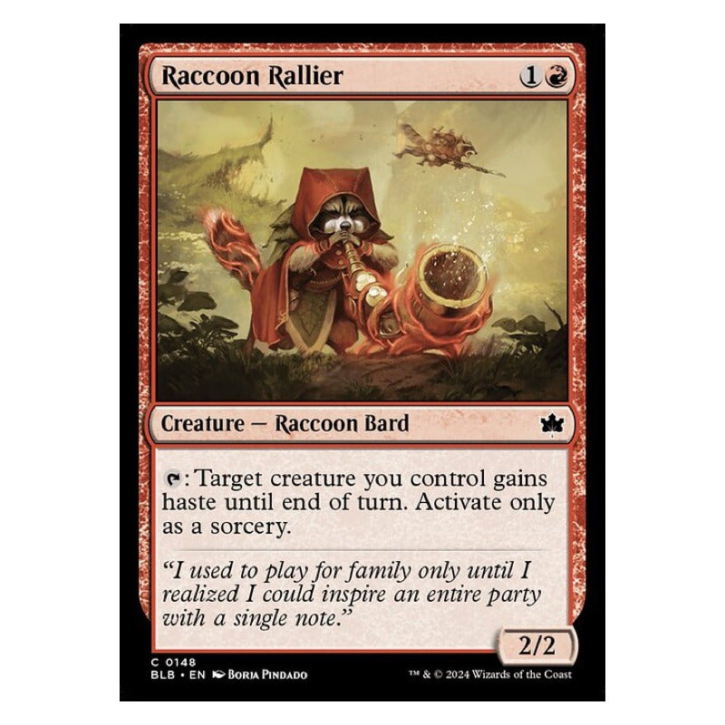 Mtg: Bloomburrow - 148 - Raccoon Rallier [foil]