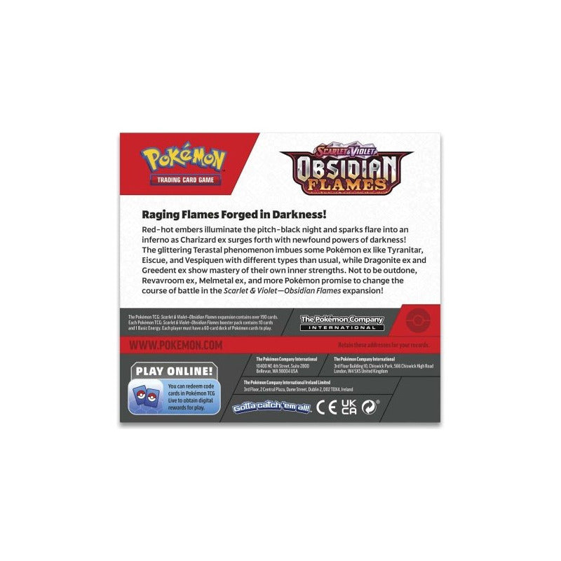 Pokémon Tcg - Scarlet & Violet - Obsidian Flames Booster Display Box (36 Packs)