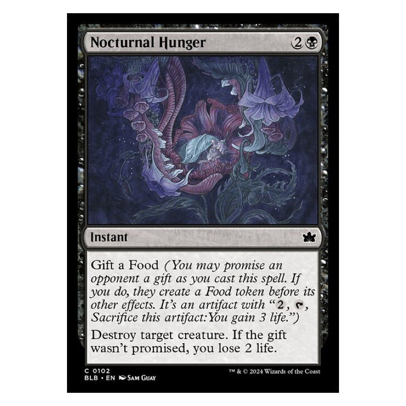 Mtg: Bloomburrow - 102 - Nocturnal Hunger [foil]