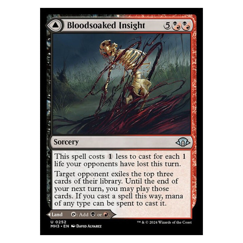 Mtg: Mh3 - 252 - Bloodsoaked Insight // Sanguine Mora [foil]