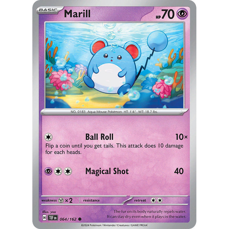 Temporal Forces - 064/162 - Marill (reverse)