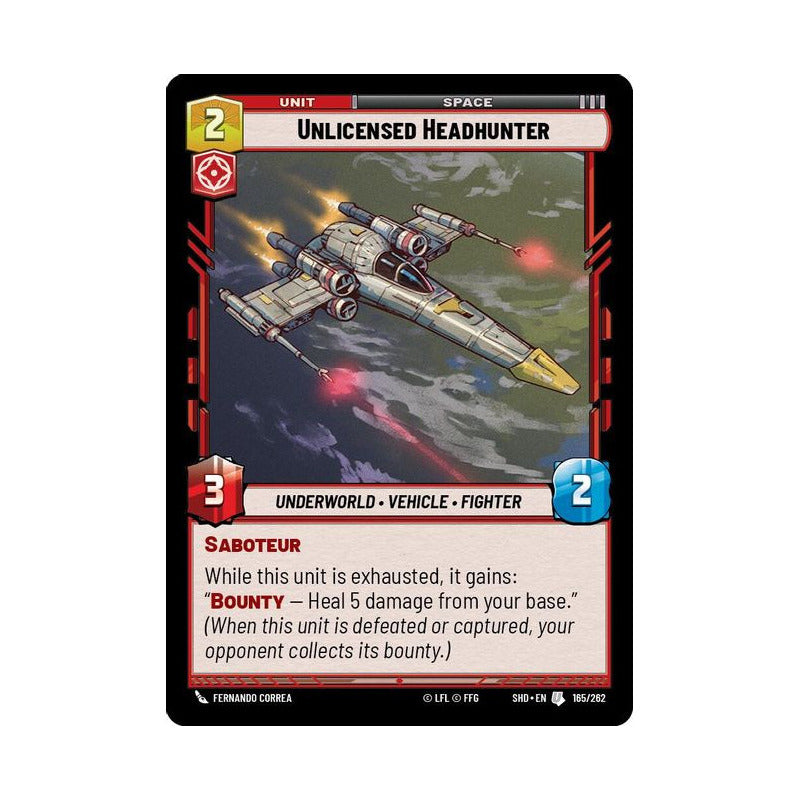 Star Wars Tcg: Sotg - 165/262 - Unlicensed Headhunter [foil]