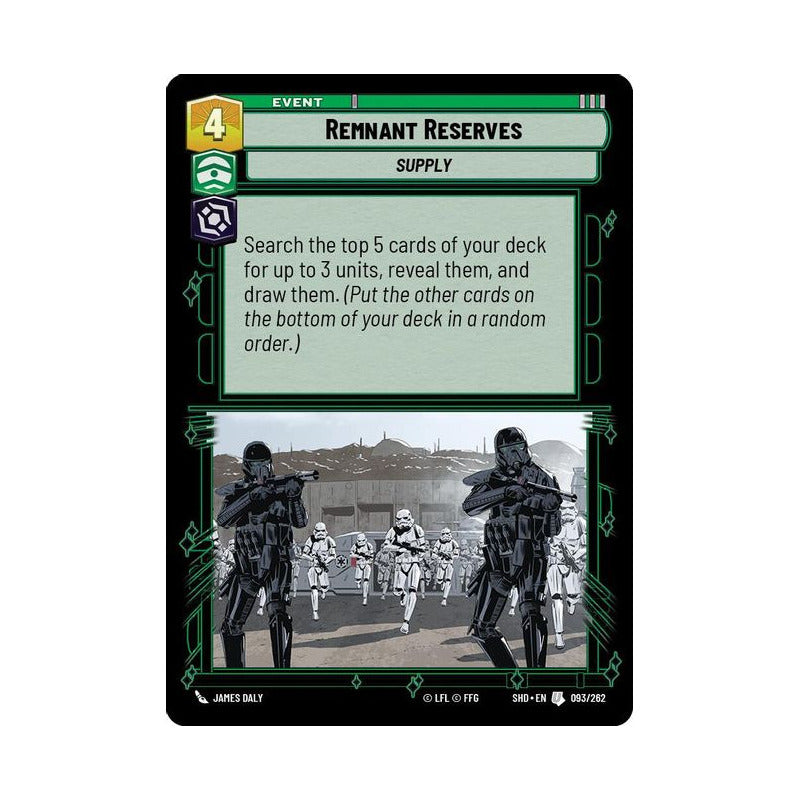 Star Wars Tcg: Sotg - 093/262 - Remnant Reserves [foil]