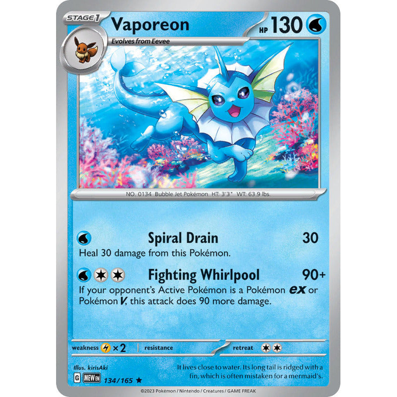 Pokémon Tcg: 151 - 134/165 - Vaporeon