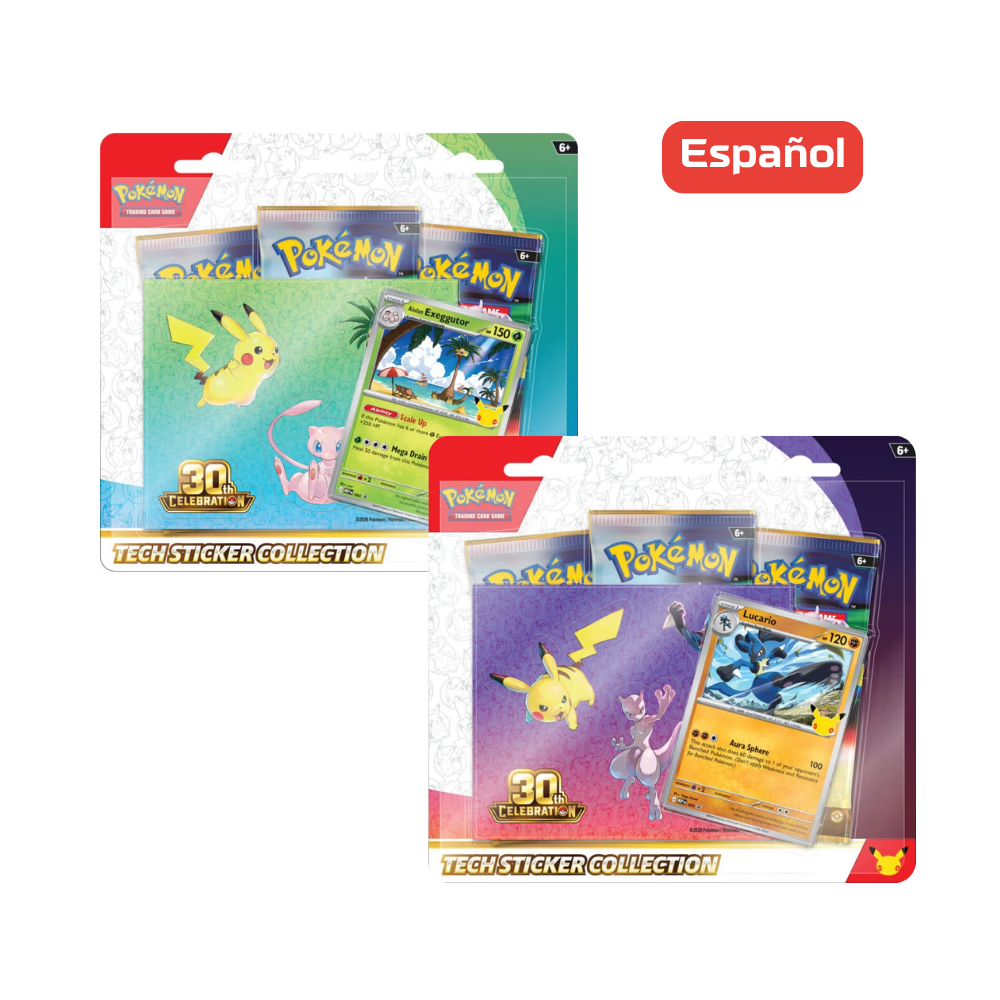 (PREVENTA) Pokémon TCG - 30th Celebration Tech Sticker Collection - Español - PAR (LEER DESCRIPCIÓN)