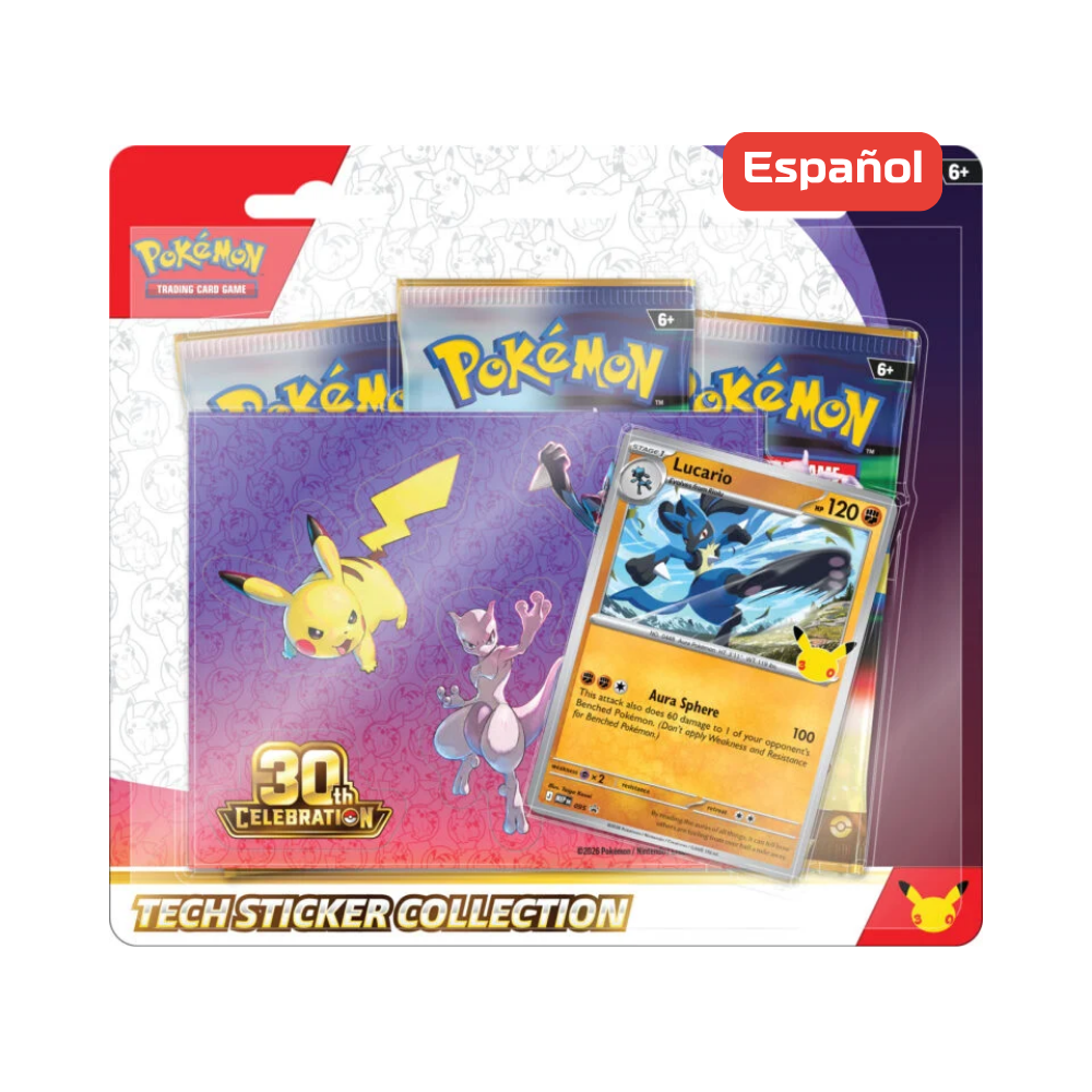 (PREVENTA) Pokémon TCG - 30th Celebration Tech Sticker Collection - Español - PAR (LEER DESCRIPCIÓN)