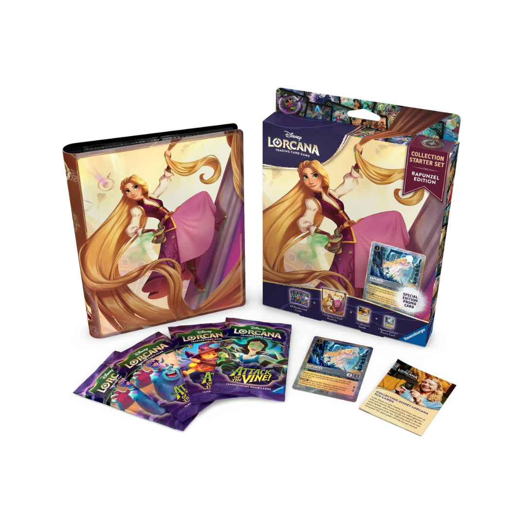 (APARTADO) Lorcana Disney TCG - Attack Of The Vine [Set 13] - Collection Starter Set - Rapunzel Edition - Inglés (LEER DESCRIPCIÓN)