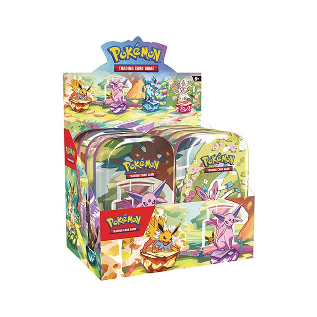 (PREVENTA) Mini Tins Display Prismatic Evolutions - INGLÉS (APARTADO LEER DESCRIPCION)