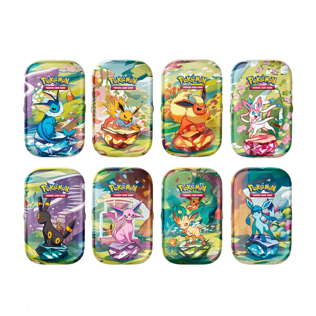 (PREVENTA) Mini Tins Display Prismatic Evolutions - INGLÉS (APARTADO LEER DESCRIPCION)