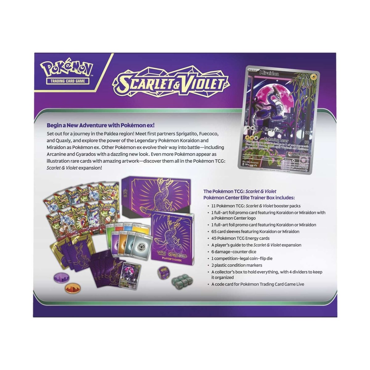 Scarlet & Violet (Miraidon) - Elite Trainer Box - Pokemon Center