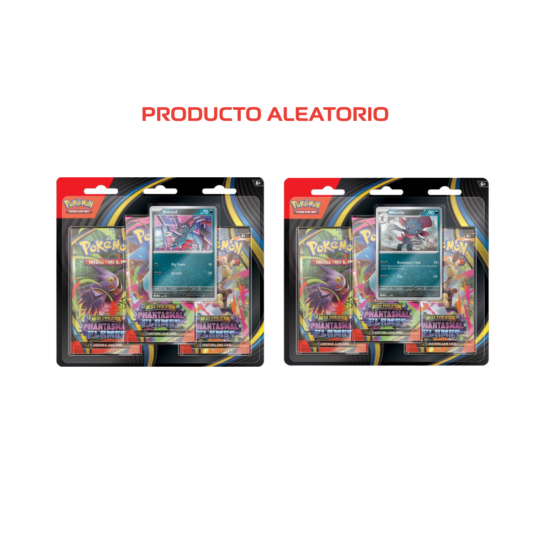 (VENTA ANTICIPADA) Pokémon TCG - Phantasmal Flames - 3 Booster Blister - Español (LEER DESCRIPCION)