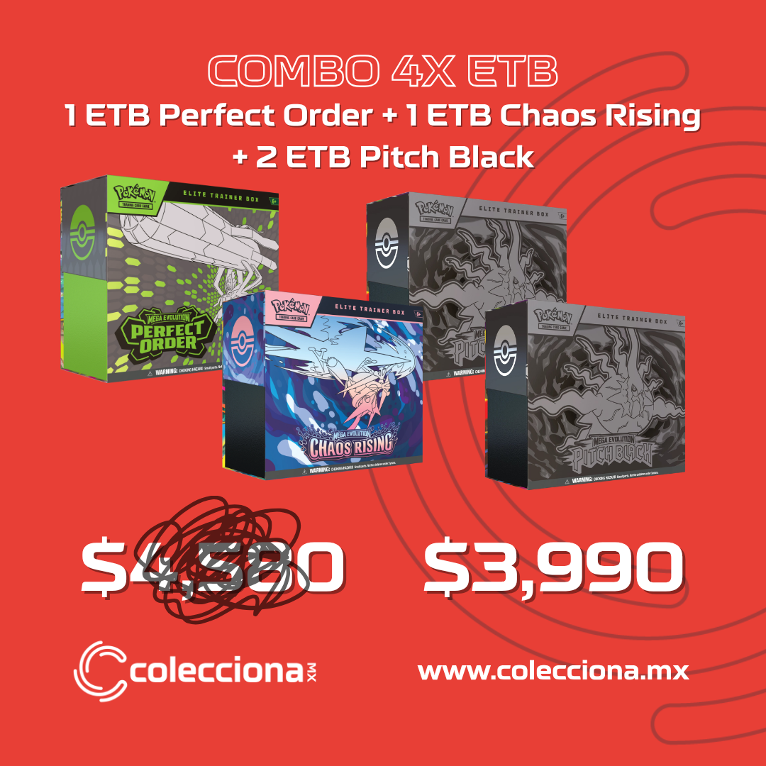 COMBO - Pokémon TCG X4 ETB - Perfect Order + Chaos Rising + 2 Pitch Black