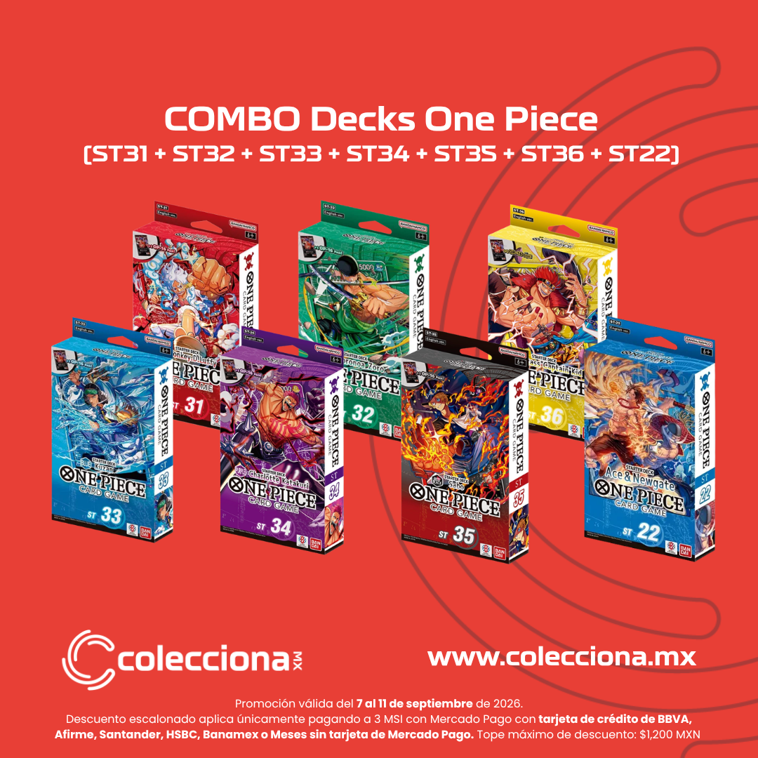 COMBO One Piece TCG - ST22 + ST31 al ST36 - Starter Decks - Inglés