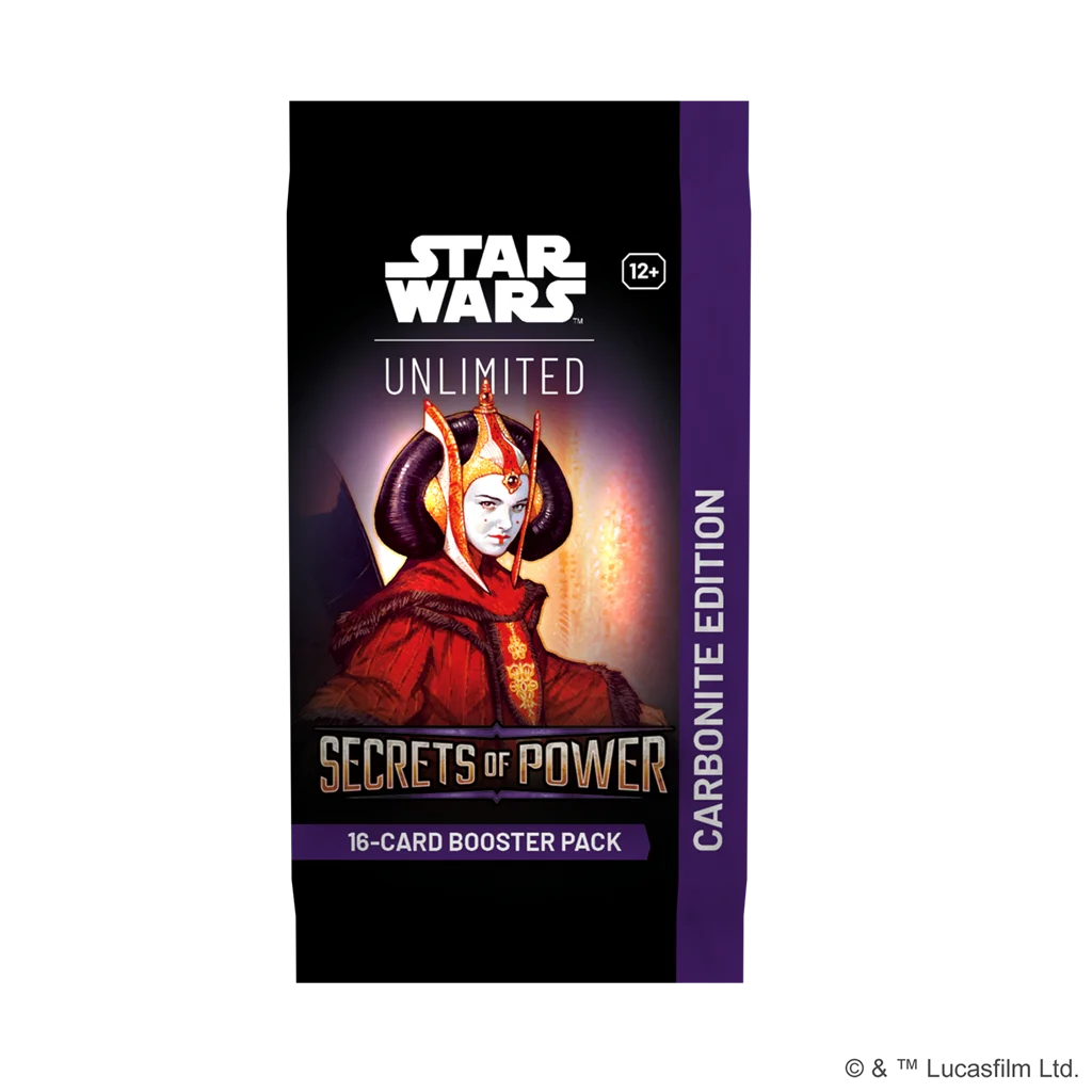 (VENTA ANTICIPADA) Star Wars Unlimited - Secrets Of The Power- CARBONITE EDITION: Booster Display con 12 sobres