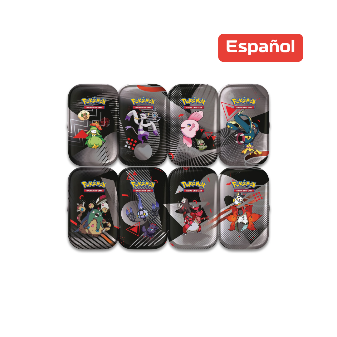 Pokémon TCG: Unova Black Bolt & White Flare - Mini tin Display - Español