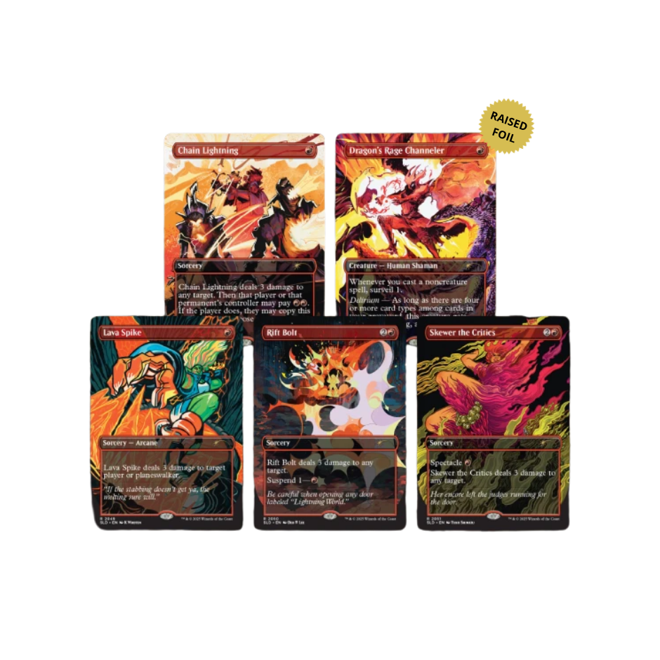MTG Secret Lair EVERYTHING IS ON FIRE Raised Foil magic tcg