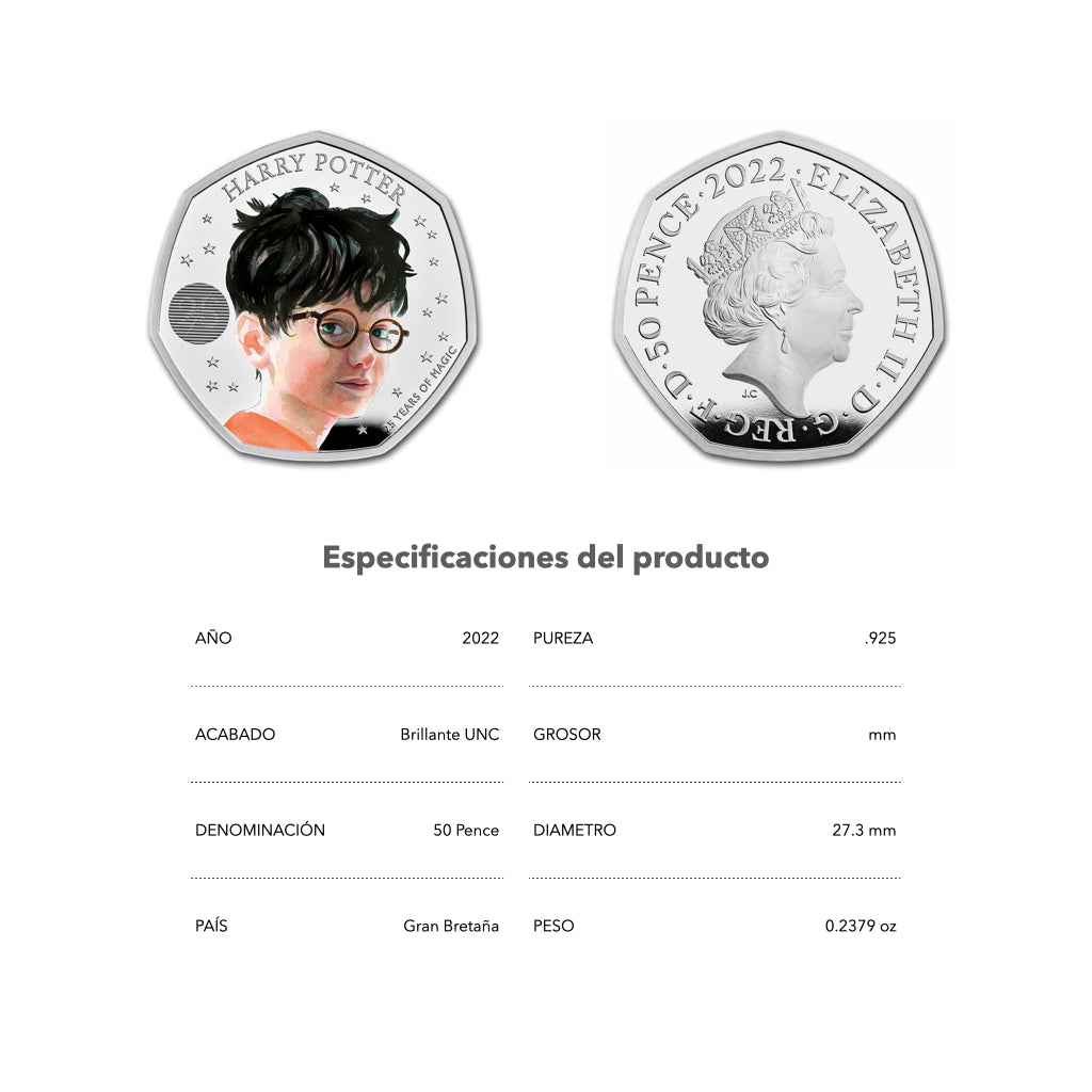 Harry Potter 25 aniversario Color - 2022 - Moneda conmemorativa