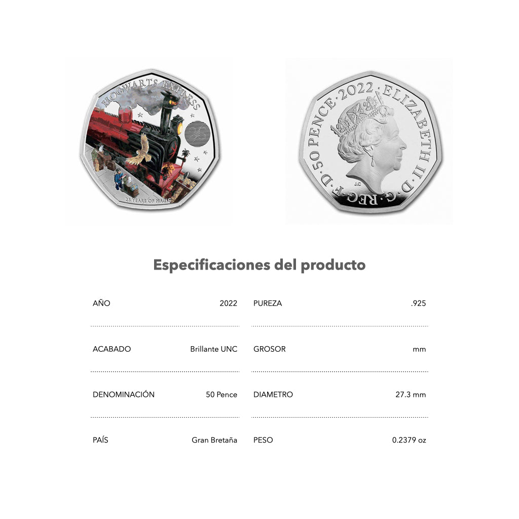 Hogwarts Express 25 aniversario Color - 2022 - Moneda conmemorativa