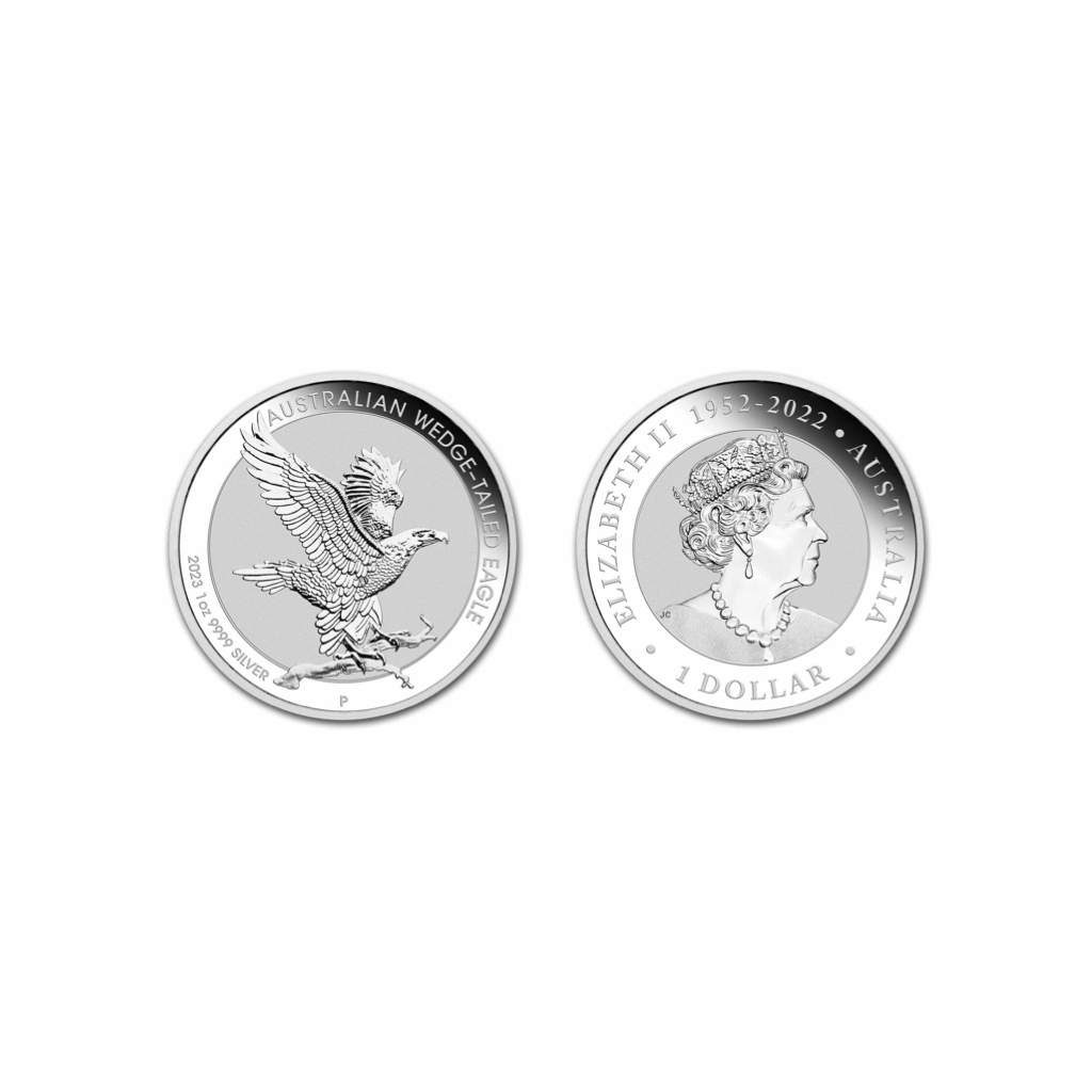 Silver Wedge Tailed Eagle - Aguila - 2023 - Australia - Moneda de Plata