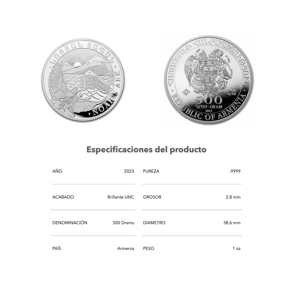 Arca de Noe - 2023 - Armenia - Moneda de Plata