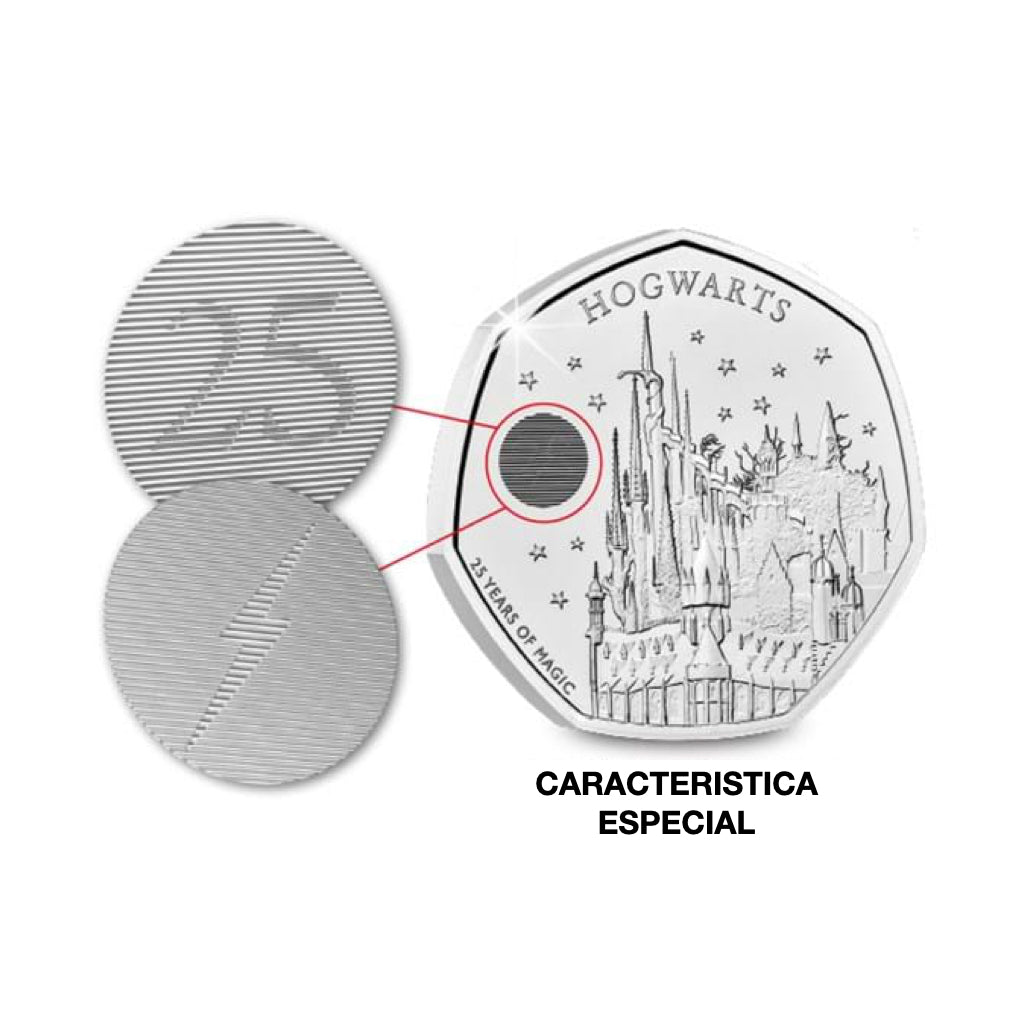 Castillo Hogwarts 50p (25 aniversario) 2023 - Moneda conmemorativa