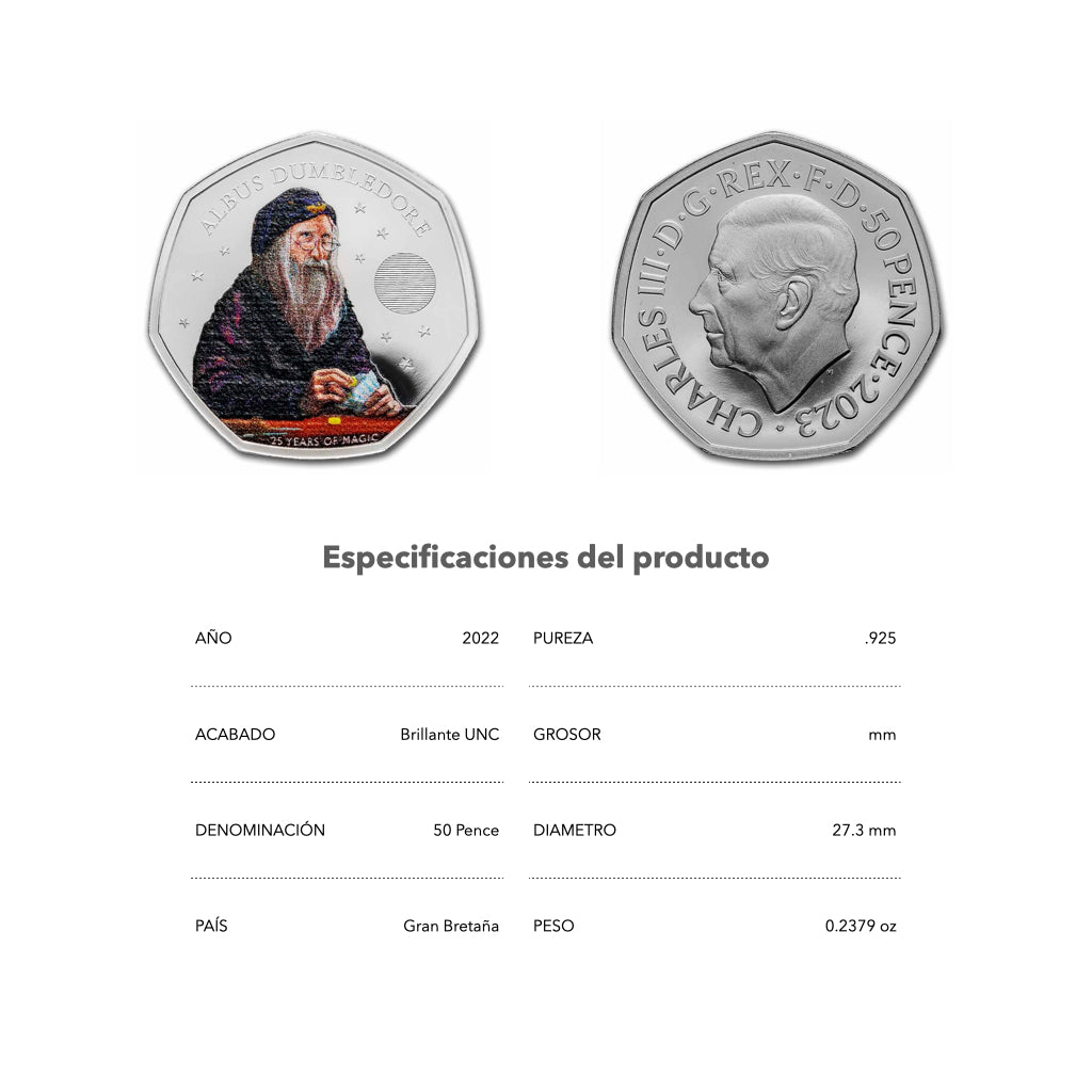 Dumbledore 25 aniversario Color - 2023 - Moneda conmemorativa