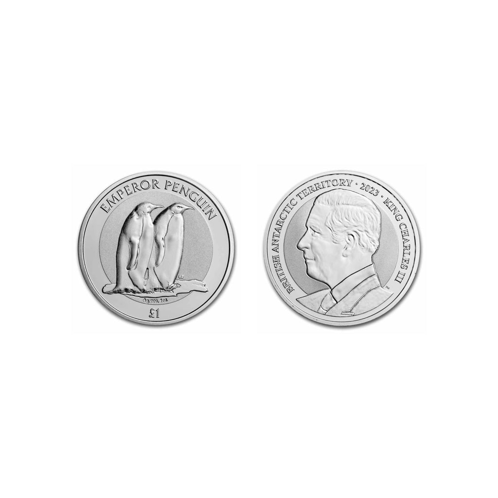 Pinguino emperador - 2023 - Territorio Antartico Britanico - Moneda de Plata