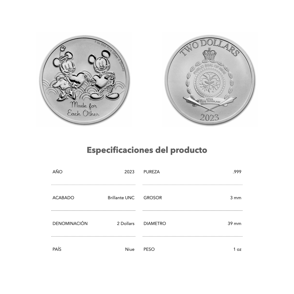 Disney: Mickey & Minnie - 2023 - Moneda de plata