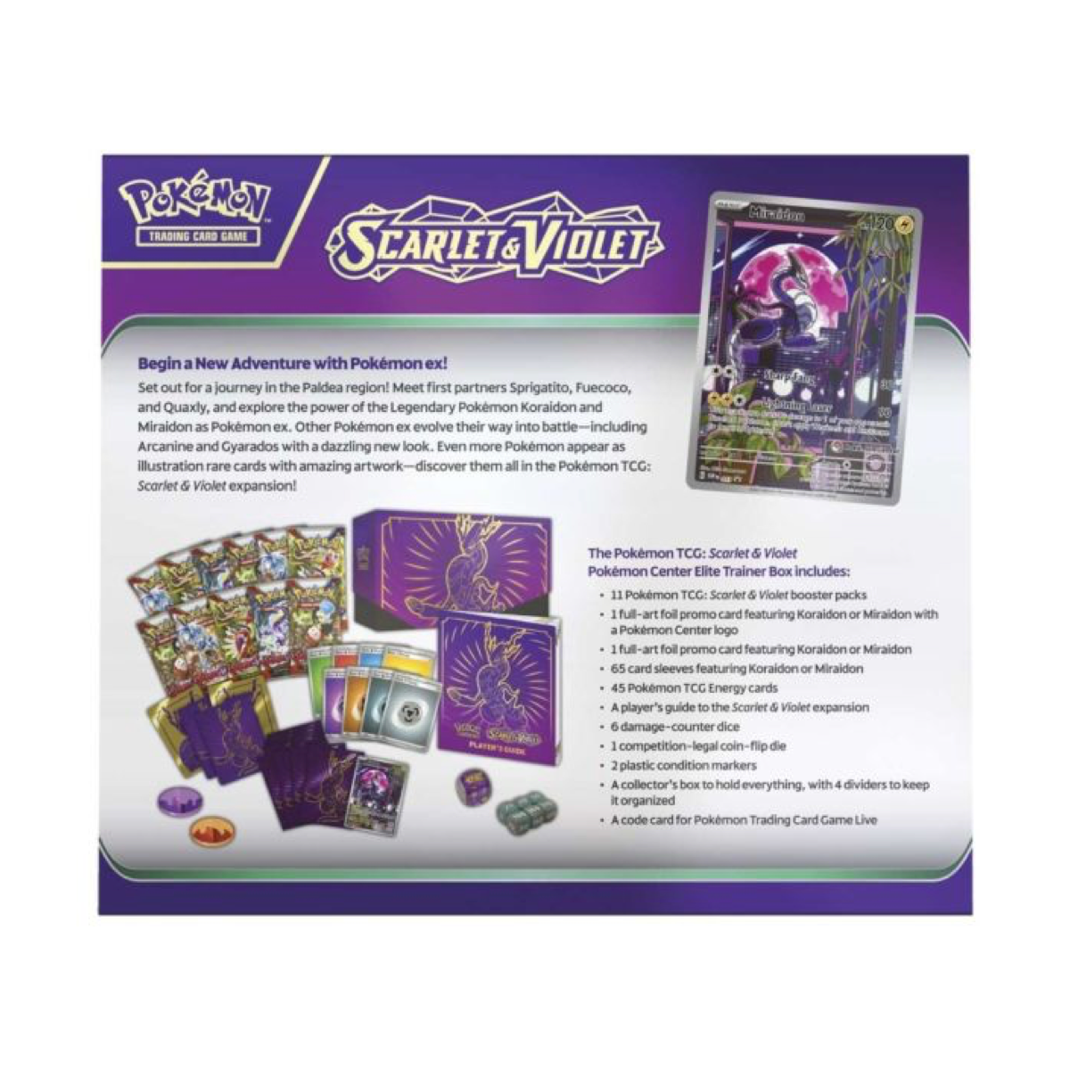 Scarlet & Violet - Elite Trainer Box - VIOLET (Miraidon) - Ingles