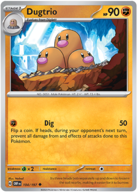 104/197 Dugtrio (Reverse Holo)