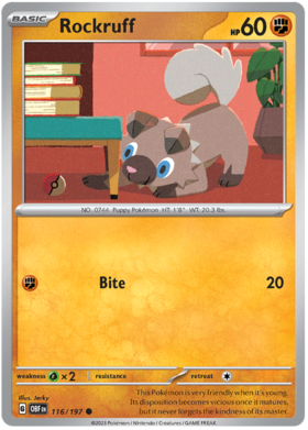 116/197 Rockruff (Reverse Holo)