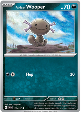 127/197 Paldean Wooper (Reverse Holo)