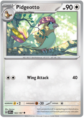 163/197 Pidgeotto (Reverse Holo)